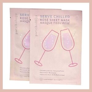 2 x Patchology Serve Chilled Rose Refreshing Sheet Mask New